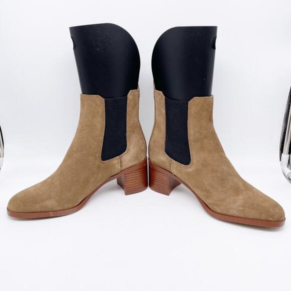 Steve Madden Women's Rhiannon Chelsea Boot Cognac Suede Size 7.5M - Picture 5 of 13